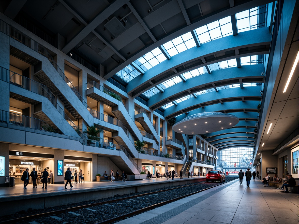 Prompt: Modern metro station, sleek architecture, bright LED lighting, futuristic ambiance, high ceilings, grand staircases, spacious platforms, dynamic signage, urban cityscape, rush hour atmosphere, warm color temperature, softbox lighting, indirect illumination, energy-efficient solutions, sustainable design, minimalist aesthetic, industrial materials, exposed ductwork, concrete floors, steel beams, vibrant advertisements, bustling pedestrian traffic, shallow depth of field, 1/1 composition, realistic textures, ambient occlusion.