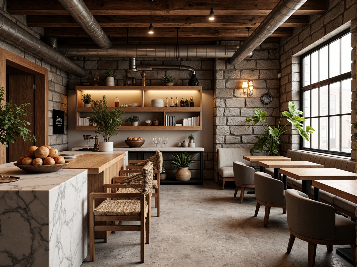 Prompt: Rustic wooden accents, smooth marble countertops, rough stone walls, velvety soft upholstery, metallic industrial pipes, distressed vintage furniture, natural woven fibers, earthy terracotta pots, sleek glass surfaces, matte black metal frames, warm golden lighting, shallow depth of field, 1/1 composition, realistic textures, ambient occlusion.