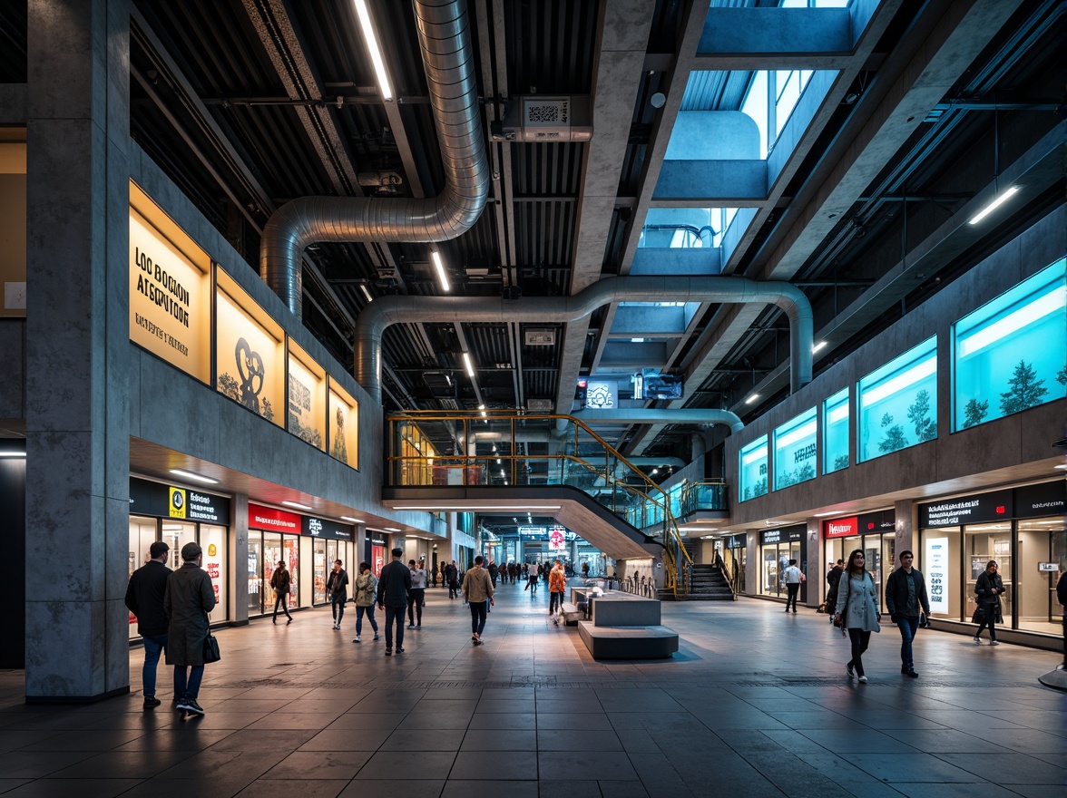 Prompt: Modern metro station, sleek architecture, bright LED lighting, futuristic ambiance, high ceilings, grand staircases, spacious platforms, dynamic signage, urban cityscape, rush hour atmosphere, warm color temperature, softbox lighting, indirect illumination, energy-efficient solutions, sustainable design, minimalist aesthetic, industrial materials, exposed ductwork, concrete floors, steel beams, vibrant advertisements, bustling pedestrian traffic, shallow depth of field, 1/1 composition, realistic textures, ambient occlusion.