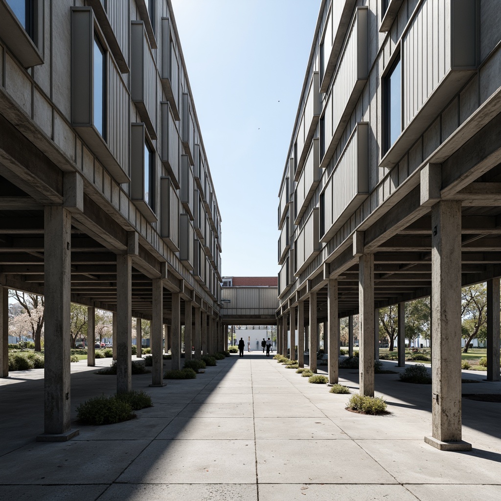 Prompt: Industrial-style factory building, modular construction, repetitive grids, functional simplicity, minimal ornamentation, clean lines, rectangular forms, steel frames, large windows, sliding glass doors, concrete floors, exposed ductwork, functional lighting, neutral color palette, urban industrial landscape, sunny day, high contrast lighting, shallow depth of field, 2/3 composition, symmetrical framing, brutalist textures, ambient occlusion.Please let me know if this meets your requirements.