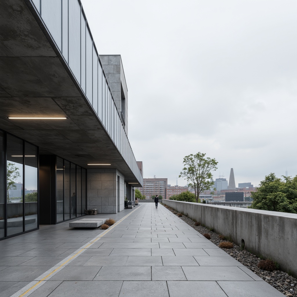 Prompt: Flat rooftop, minimalist design, industrial materials, exposed ductwork, steel beams, concrete floors, large windows, functional simplicity, geometric shapes, rectangular forms, clean lines, monochromatic color scheme, urban cityscape, cloudy day, soft diffused lighting, low angle shot, 1/2 composition, realistic textures, ambient occlusion.