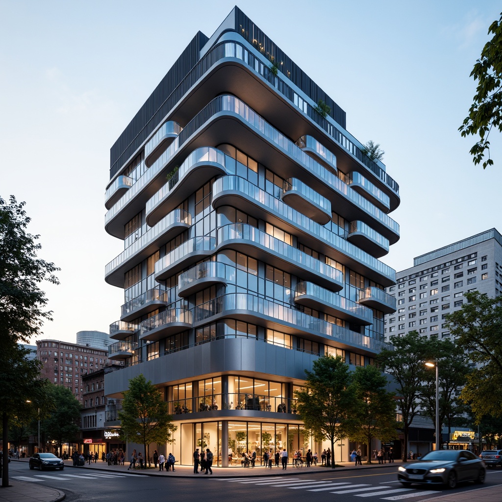 Prompt: Contemporary watching tower, sleek modernist facade, minimalist lines, rectangular shapes, floor-to-ceiling windows, metal frames, silver reflective surfaces, geometric patterns, urban cityscape, busy streets, metropolitan atmosphere, warm afternoon light, shallow depth of field, 1/1 composition, realistic textures, ambient occlusion.