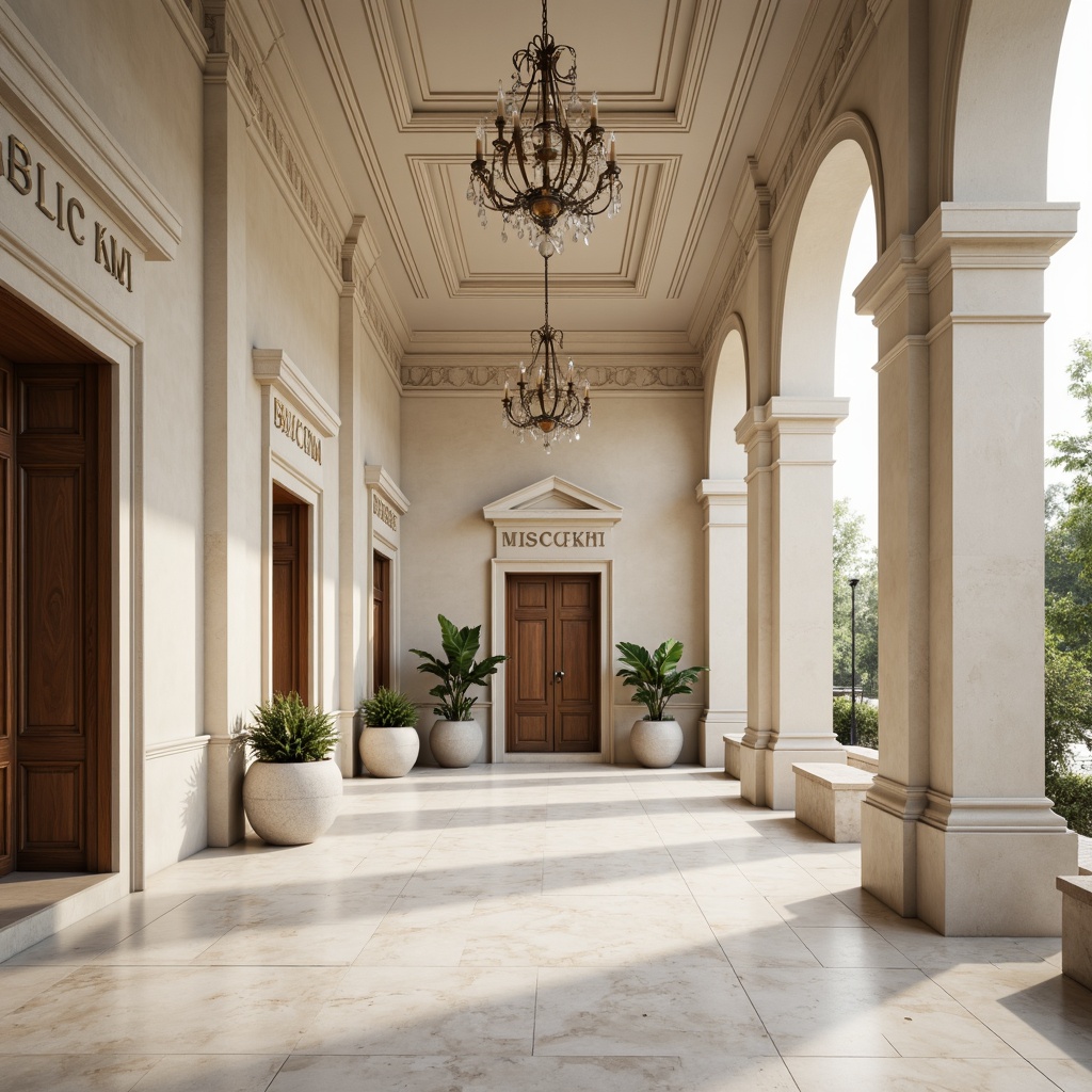 Prompt: Grandiose clinic facade, symmetrical architecture, neoclassical columns, ornate details, subtle arches, elegant proportions, harmonious balance, neutral color palette, cream-colored walls, polished marble floors, lavish chandeliers, intricate moldings, subtle lighting accents, soft shadows, shallow depth of field, 1/2 composition, axial symmetry, realistic textures, ambient occlusion.