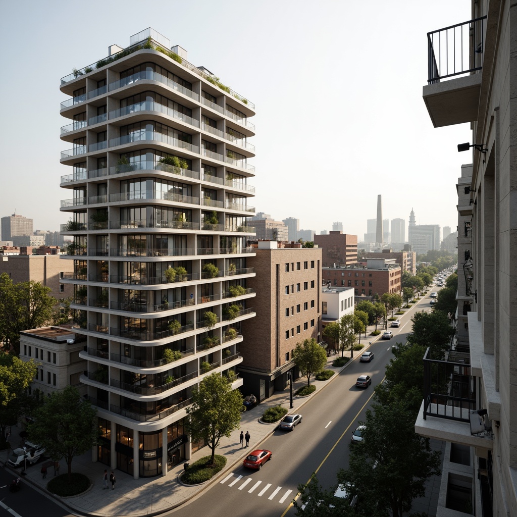 Prompt: Watching tower, modernist facade, asymmetrical composition, cantilevered balconies, large glass windows, metal frame structures, minimalist ornamentation, clean lines, simple shapes, urban landscape, city skyline, busy streets, morning sunlight, soft warm lighting, shallow depth of field, 3/4 composition, panoramic view, realistic textures, ambient occlusion.