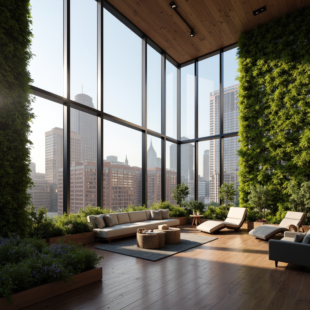 Prompt: Vibrant cityscape, urban apartments, floor-to-ceiling windows, natural light pouring in, minimalist interior design, sleek wooden floors, modern furniture, greenery walls, lush plants, cozy reading nooks, soft warm lighting, shallow depth of field, 3/4 composition, panoramic view, realistic textures, ambient occlusion.