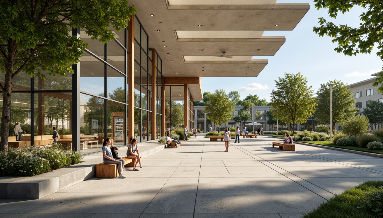 Prompt: Natural light filled gymnasium, transparent glass walls, seamless indoor-outdoor transition, lush greenery surroundings, athletic tracks, outdoor exercise stations, shaded relaxation areas, wooden benches, natural stone flooring, modern sleek architecture, cantilevered roofs, overhanging eaves, clerestory windows, soft warm lighting, shallow depth of field, 3/4 composition, panoramic view, realistic textures, ambient occlusion.