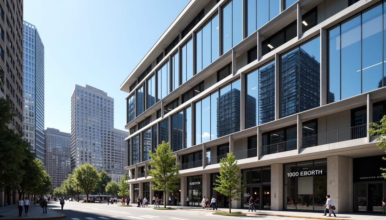 Prompt: Streamlined moderne building facade, angular glass windows, reflective silver frames, minimalist steel beams, urban cityscape backdrop, busy streets, modern skyscrapers, sleek metropolitan atmosphere, bright sunny day, sharp shadows, high-contrast lighting, shallow depth of field, 1/1 composition, panoramic view, realistic glass reflections, ambient occlusion, double-glazed insulation, energy-efficient systems, sustainable building materials, futuristic architectural design.