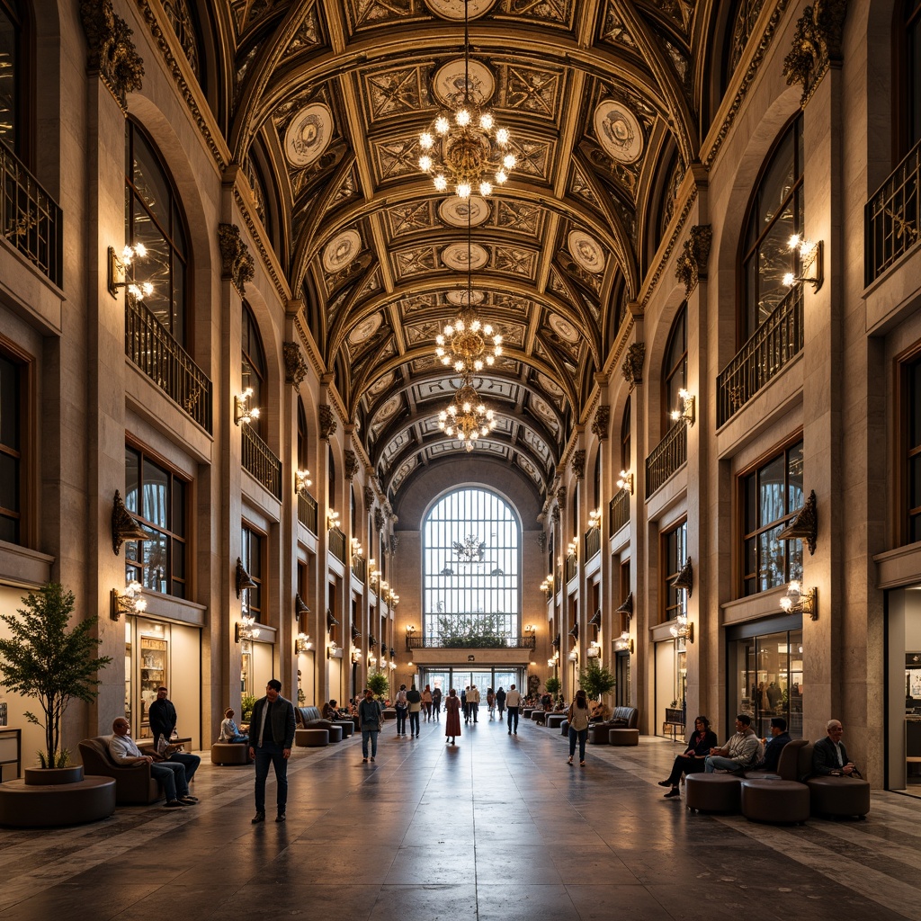 Prompt: Grandiose bus station, ornate Baroque architecture, symmetrical facade, imposing stone columns, lavish gold ornaments, intricate marble patterns, high ceilings, dramatic chandeliers, opulent furnishings, regal atmosphere, vibrant colors, warm lighting, shallow depth of field, 1/1 composition, panoramic view, realistic textures, ambient occlusion.