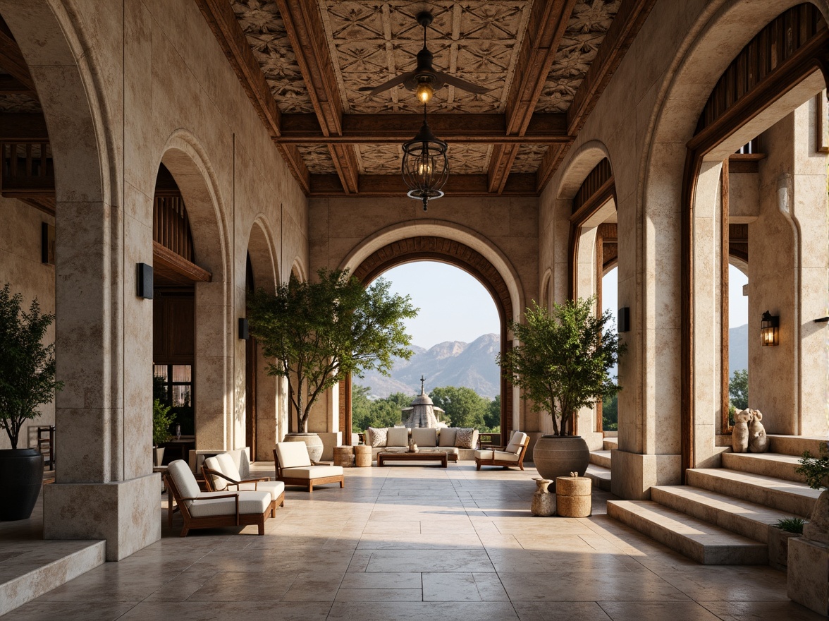 Prompt: Intricate stonework patterns, ornate architectural details, rustic natural stone walls, grand entranceways, luxurious interior designs, high-end residential spaces, sophisticated commercial environments, elegant facade treatments, refined outdoor landscapes, subtle texture contrasts, earthy tone color palettes, warm ambient lighting, shallow depth of field, 1/1 composition, realistic material rendering.