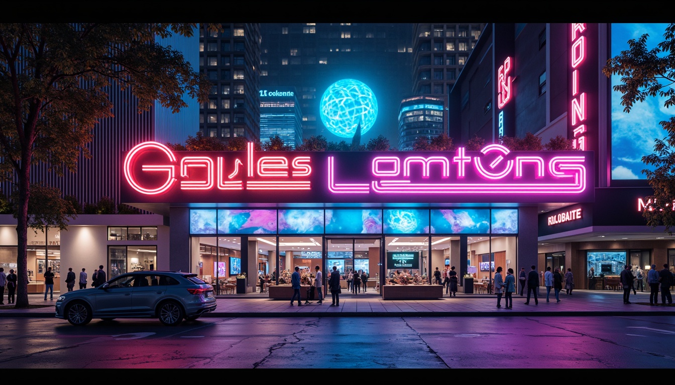 Prompt: Vibrant design concept, trendy color scheme, bold typography, modern abstract shapes, pastel hues, neon accents, metallic finishes, rich textures, urban cityscape, nighttime atmosphere, moody lighting, shallow depth of field, 1/1 composition, cinematic view, realistic reflections, ambient occlusion.