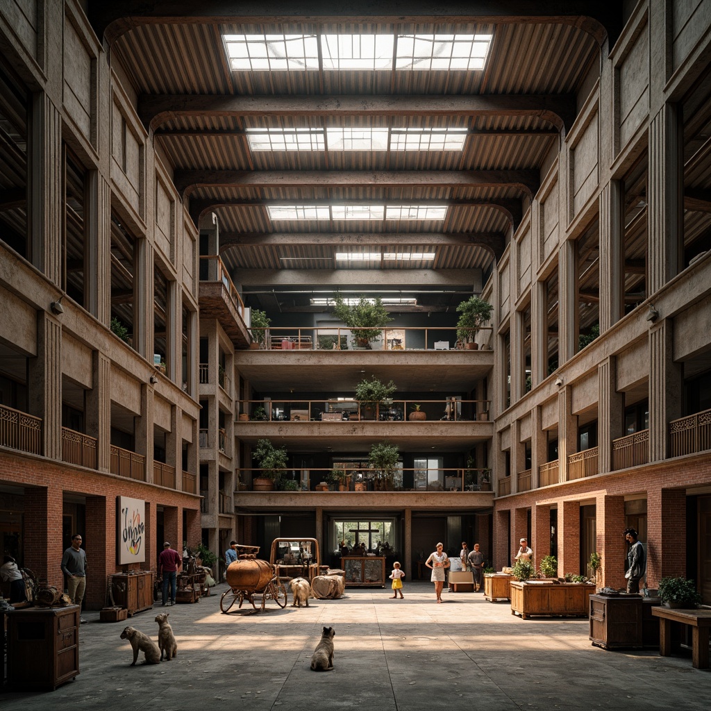 Prompt: Industrial factory setting, neoclassical facade, grandiose columns, ornate details, symmetrical composition, rusty metal accents, exposed brick walls, large windows, clerestory rooflights, industrial chic aesthetic, vintage machinery, distressed textures, warm golden lighting, soft focus effect, shallow depth of field, 1/2 composition, realistic renderings, ambient occlusion.