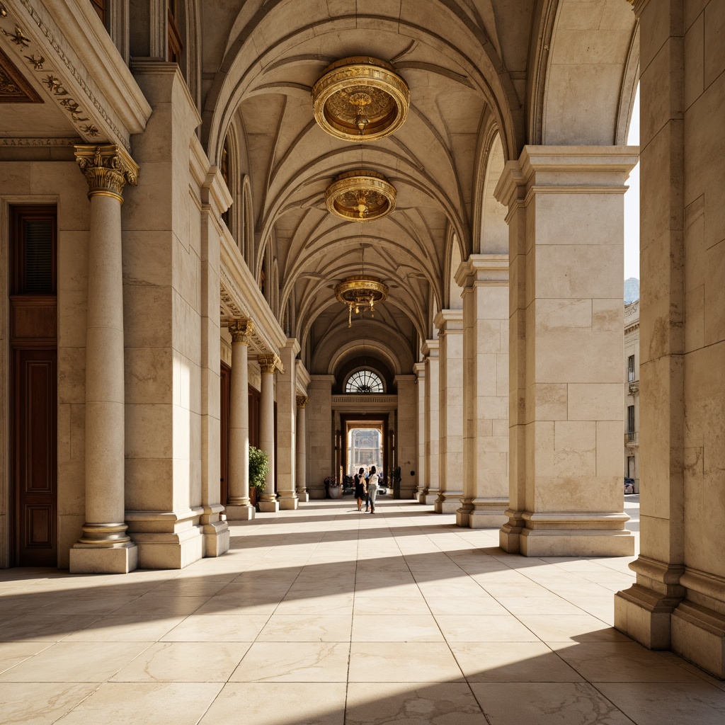 Prompt: Elegant classical architecture, ornate columns, carved stone facades, grandiose domes, subtle earthy tones, muted beige walls, rich walnut wood accents, sophisticated gold leaf details, cream-colored marble floors, soft warm lighting, shallow depth of field, 1/1 composition, realistic textures, ambient occlusion.