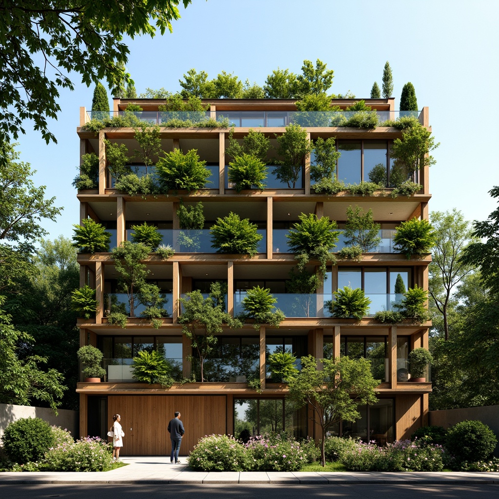 Prompt: Eco-friendly building facade, lush green walls, living roofs, solar panels, rainwater harvesting systems, natural ventilation, energy-efficient windows, recycled materials, minimal waste generation, sustainable architecture, organic shapes, earthy tones, seamless indoor-outdoor transition, biophilic design elements, natural light illumination, soft shadows, 3/4 composition, atmospheric perspective, realistic textures, ambient occlusion.