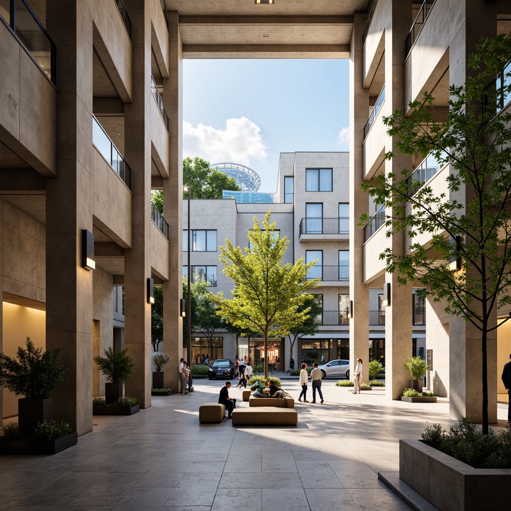 Prompt: Elegant atrium, natural stone columns, ornate capitals, sleek metal beams, open floor plan, minimalist decor, abundant natural light, airy atmosphere, sophisticated architecture, modern urban landscape, bustling city streets, vibrant street art, eclectic neighborhood vibe, warm afternoon sunlight, soft shadows, 3/4 composition, realistic textures, ambient occlusion.