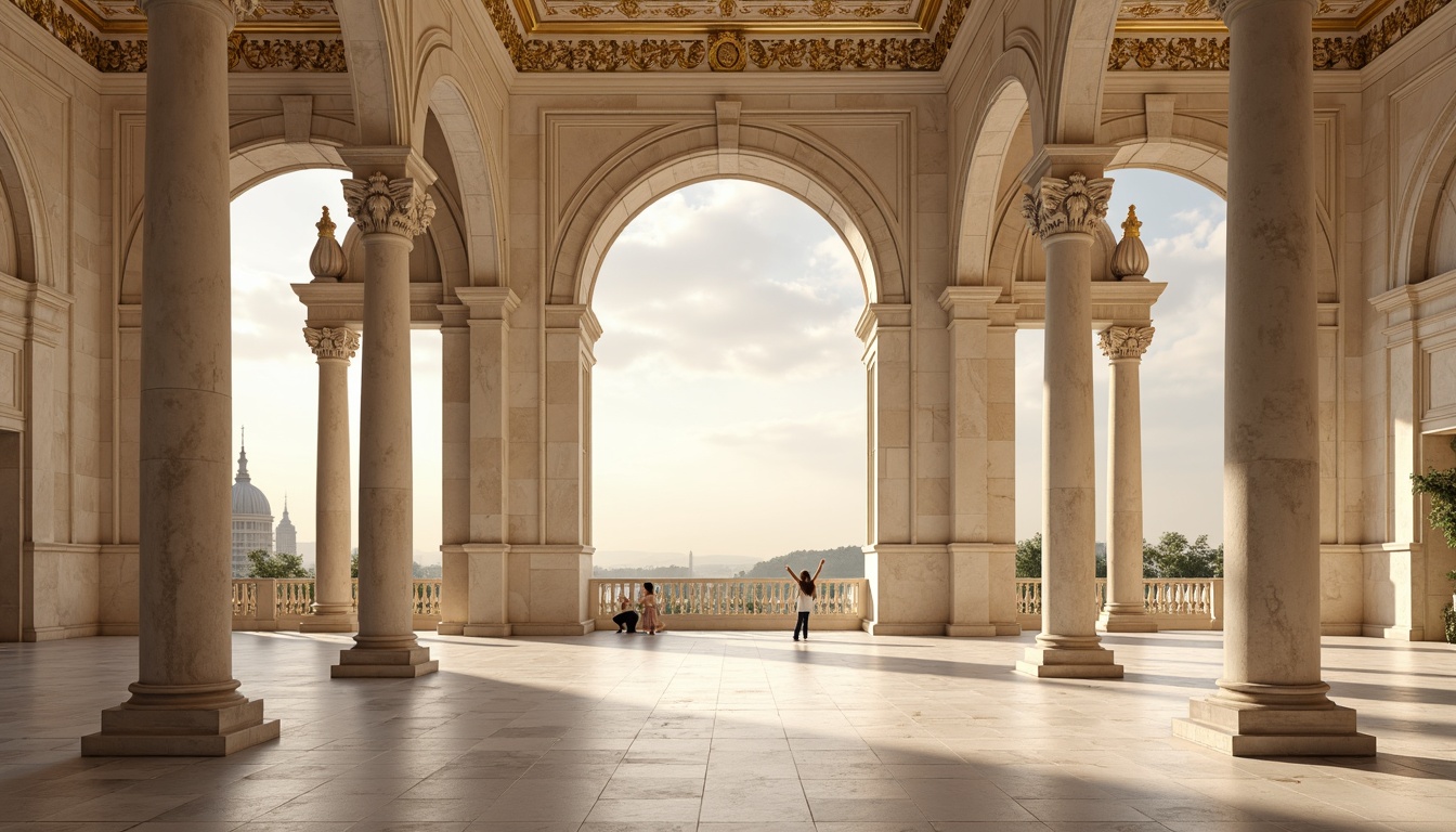 Prompt: Elegant classical architecture, ornate columns, intricately carved details, soft warm beige, rich marble textures, creamy white facades, subtle gold accents, majestic grandeur, symmetrical compositions, natural stone flooring, luxurious velvet drapes, refined wood tones, subtle gradient skies, warm afternoon lighting, shallow depth of field, 2/3 composition, realistic reflections, ambient occlusion.