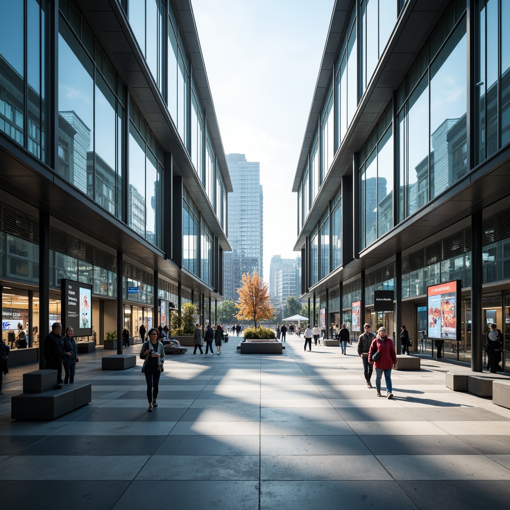 Prompt: Modern bus station, sleek glass facades, angular lines, minimalist design, steel frames, cantilevered roofs, natural light, airy atmosphere, urban landscape, bustling streets, vibrant city life, morning commute, rush hour scenes, blurred motion, shallow depth of field, 1/2 composition, symmetrical architecture, polished concrete floors, stainless steel benches, digital signage, real-time information displays, futuristic ambiance, soft cool lighting, ambient occlusion.