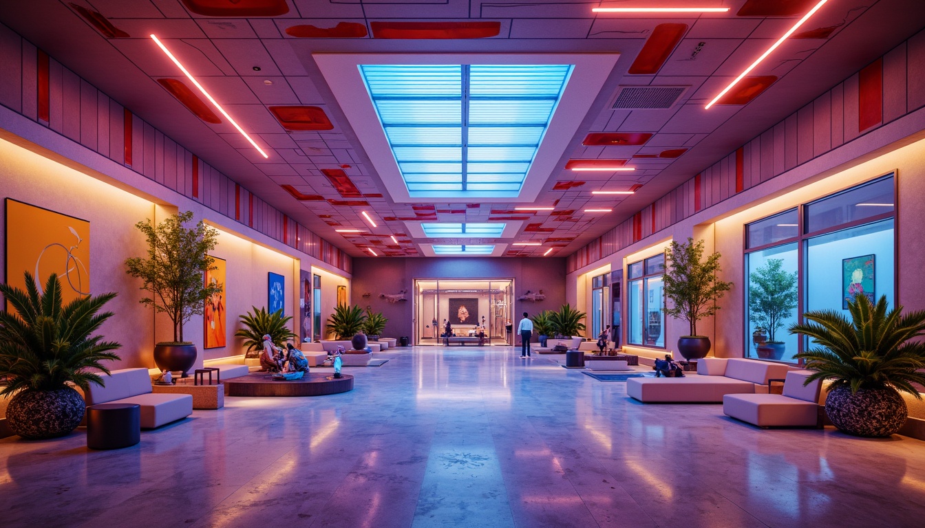 Prompt: Vibrant modern design, bold bright colors, pastel hues, earthy tones, metallic accents, neon lights, futuristic ambiance, sleek minimalism, cutting-edge technology, innovative materials, 3D visual effects, atmospheric lighting, shallow depth of field, panoramic view, realistic textures, ambient occlusion.