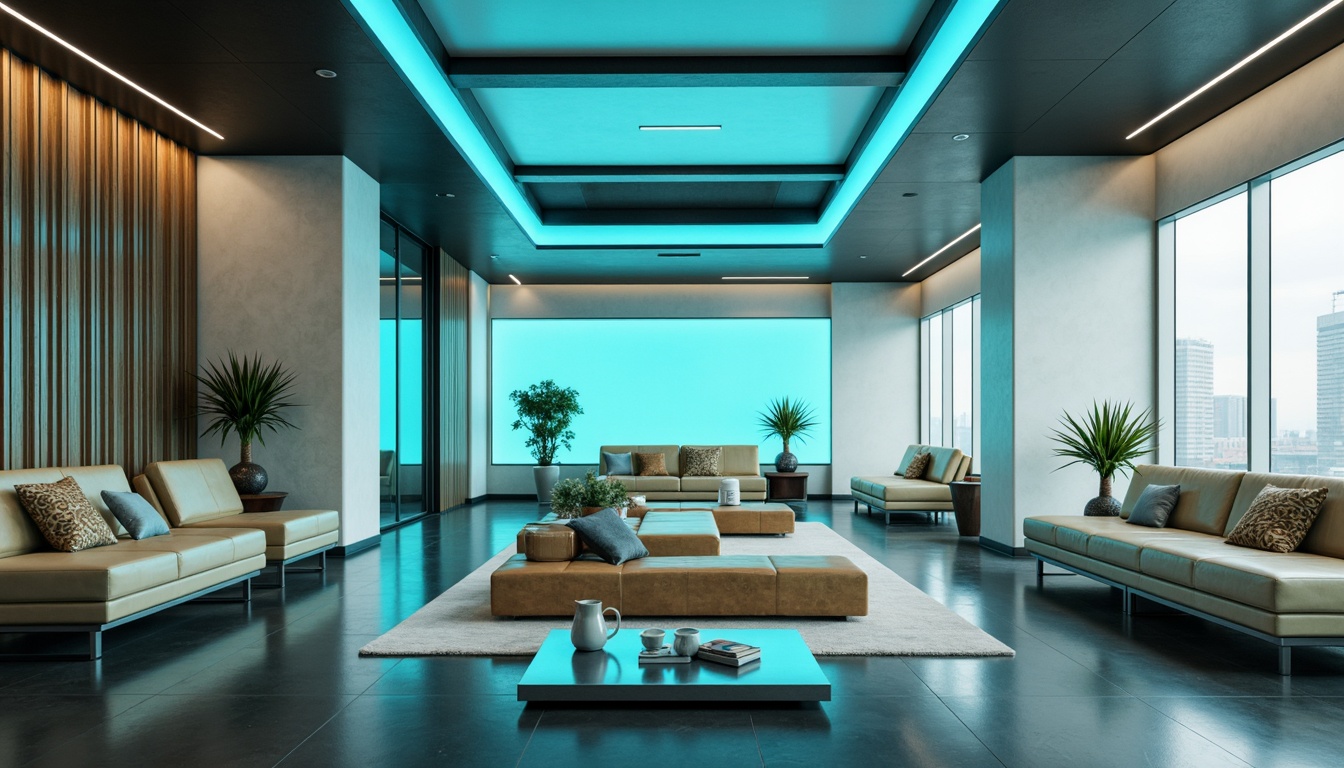 Prompt: \Cerulean blue accents, modern minimalist interior, sleek lines, geometric shapes, metallic finishes, soft cream walls, warm beige furniture, natural wood textures, subtle gradient effects, atmospheric lighting, shallow depth of field, 1/2 composition, cinematic mood, futuristic ambiance, ambient occlusion.\Let me know if this meets your expectations!