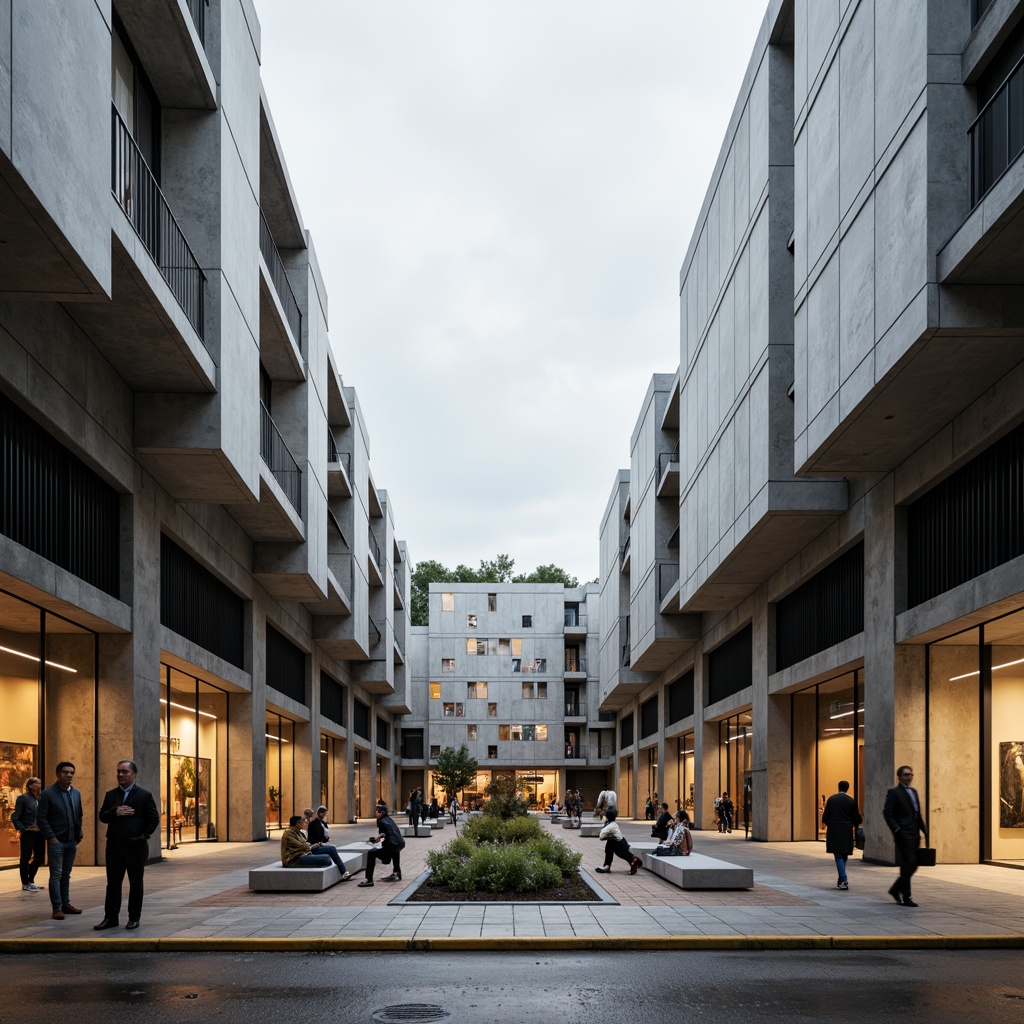 Prompt: Rectangular buildings, clean lines, minimal ornamentation, industrial materials, steel beams, concrete walls, functional design, open floor plans, geometric shapes, primary colors, bold typography, abstract art pieces, modernist sculptures, urban cityscape, overcast sky, dramatic shadows, high contrast lighting, 1/1 composition, symmetrical framing, graphic textures, ambient occlusion.