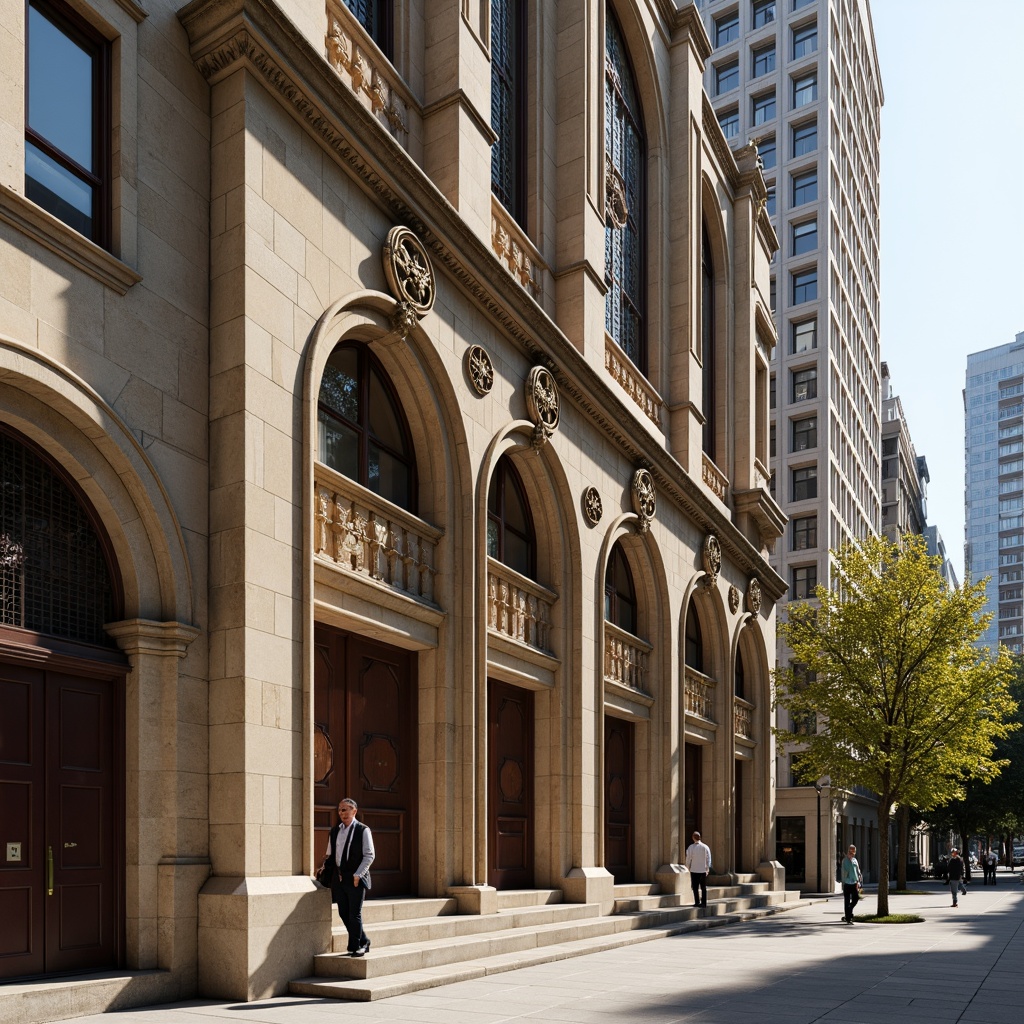 Prompt: Historic church facade, Gothic arches, stained glass windows, intricately carved stone walls, ornate steeples, urban cityscape, bustling streets, modern skyscrapers, steel beams, concrete foundations, minimalist piazzas, subtle lighting, warm beige tones, rough-hewn stone textures, 1/1 composition, low-angle shot, dramatic shadows, ambient occlusion.Let me know if this meets your requirements!