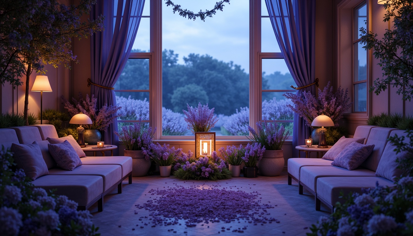 Prompt: Dreamy blue violet hues, soft pastel gradients, whimsical floral patterns, delicate petal textures, romantic candlelit ambiance, warm golden lighting, cozy velvet furnishings, mystical misty atmosphere, shimmering iridescent effects, luxurious jewel-toned accents, ornate Victorian-era decorations, fragrant lavender fields, serene twilight skies, 1/1 composition, intimate close-up shots, rich satin drapes, opulent tassel details.