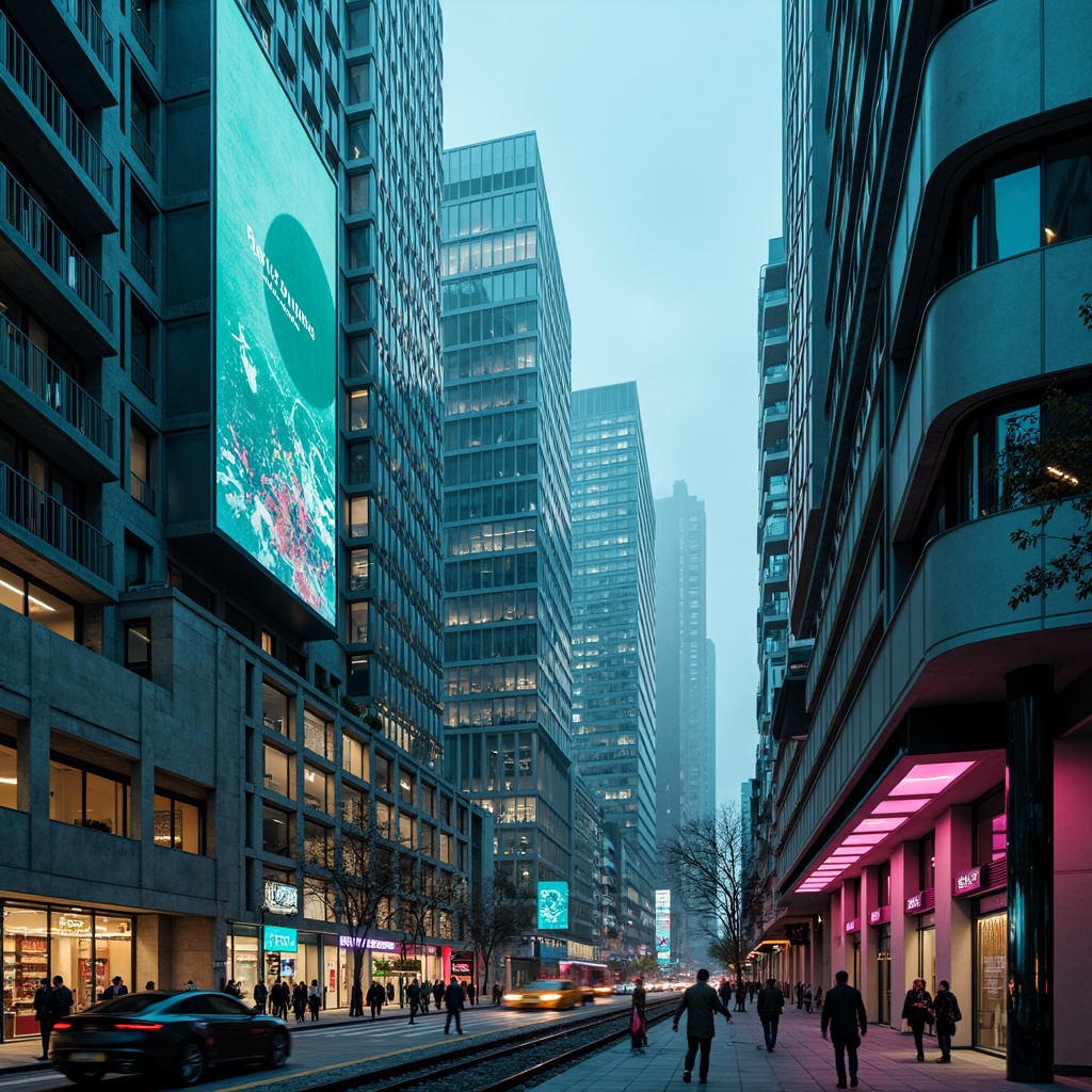 Prompt: Futuristic cityscape, neon-lit skyscrapers, iridescent holographic advertisements, metallic surfaces, chromed accents, vibrant turquoise hues, electric blue tones, hot pink accents, glossy black finishes, matte white textures, luminescent LED lights, angular geometric shapes, dynamic diagonal lines, futuristic transportation systems, levitating cars, hyper-speed trains, space-age materials, advanced bioluminescent technology, cyberpunk-inspired neon lights, high-tech gadgetry, sleek minimalist design, panoramic city views, atmospheric misting effects, 3/4 composition, cinematic lighting, realistic reflections.