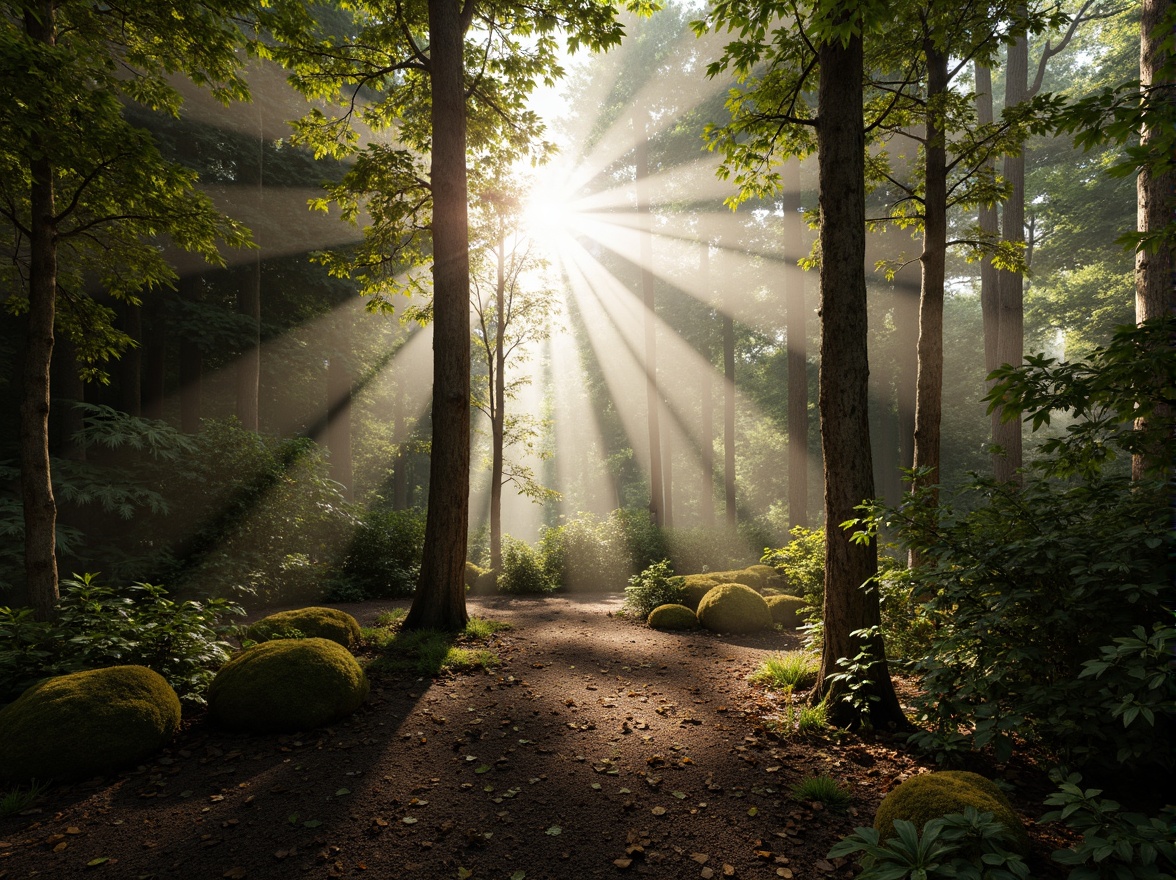 Prompt: Ethereal forest, dappled sunlight, misty atmosphere, filtered warm light, soft shadows, natural textures, moss-covered trees, wooden accents, organic forms, earthy tones, subtle color palette, atmospheric perspective, shallow depth of field, 1/1 composition, realistic rendering, ambient occlusion.