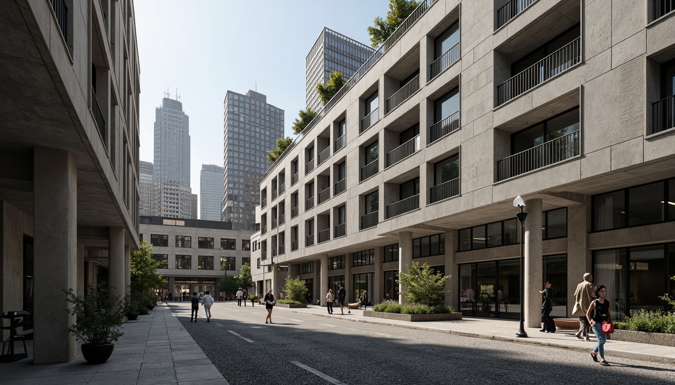 Prompt: Rugged office building, brutalist architecture, raw concrete walls, industrial metal accents, urban cityscape, busy streets, modern skyscrapers, abstract sculptures, minimalist greenery, sparse vegetation, gravel pathways, poured concrete floors, exposed ductwork, industrial lighting fixtures, dramatic shading, high contrast, 1/2 composition, cinematic mood, realistic textures, ambient occlusion.Let me know if this meets your requirements!