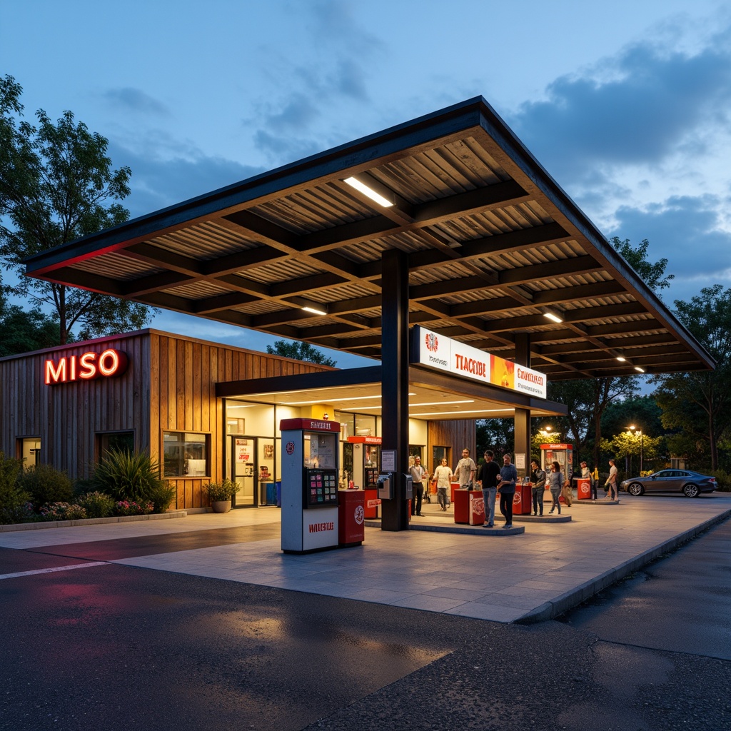 Gas Station Metabolism Style Building Design Ideas