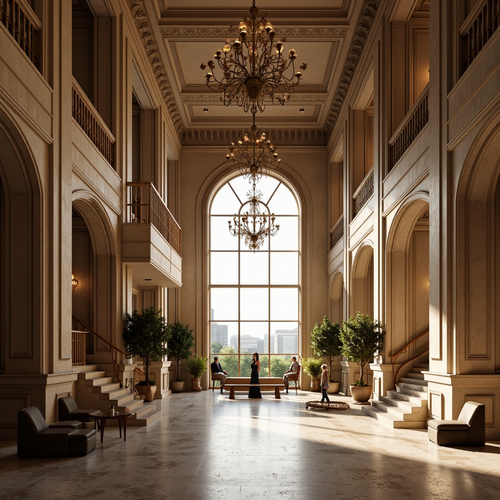 Prompt: Grandiose loft interior, high ceilings, ornate moldings, elegant archways, sweeping staircases, luxurious chandeliers, rich wood paneling, creamy marble floors, spacious open layout, minimalist decor, ample natural light, soft warm ambiance, dramatic shadows, 1/1 composition, cinematic lighting, realistic textures, subtle atmospheric fog.