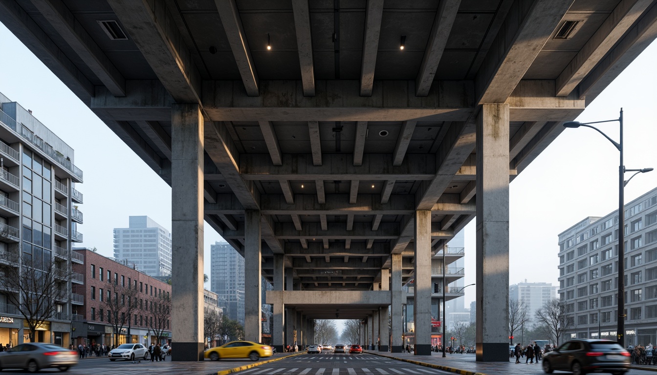 Prompt: Sturdy skyscraper, reinforced steel frames, robust concrete foundations, angular support columns, cantilevered floors, suspended ceilings, exposed ductwork, industrial-style piping, metallic accents, urban cityscape, bustling streets, foggy morning, dramatic lighting, high-contrast shadows, 1/2 composition, symmetrical framing, realistic reflections, ambient occlusion.