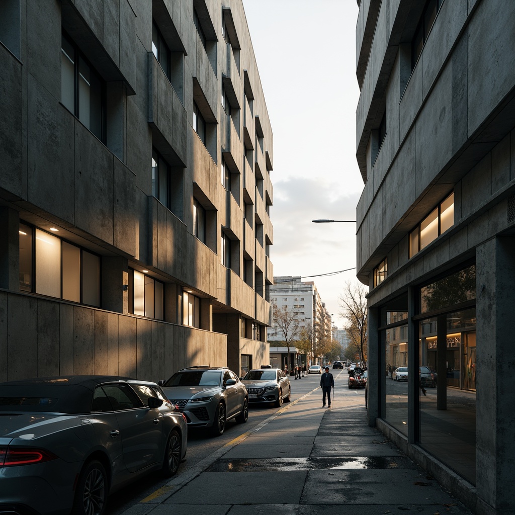 Prompt: Raw concrete textures, rugged brutalist architecture, dramatic natural lighting, harsh shadows, industrial-style windows, minimalist decor, cold color palette, urban cityscape, overcast sky, diffused sunlight, soft warm glow, cinematic mood, high contrast ratio, bold composition, symmetrical framing, deep depth of field, realistic materials, ambient occlusion.