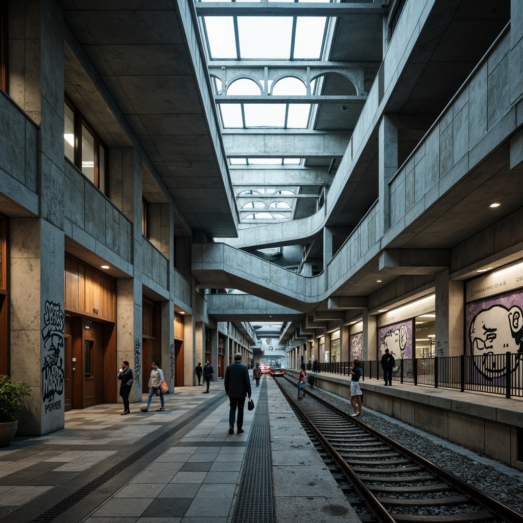 Metro Station Brutalism Style Architecture Design Ideas