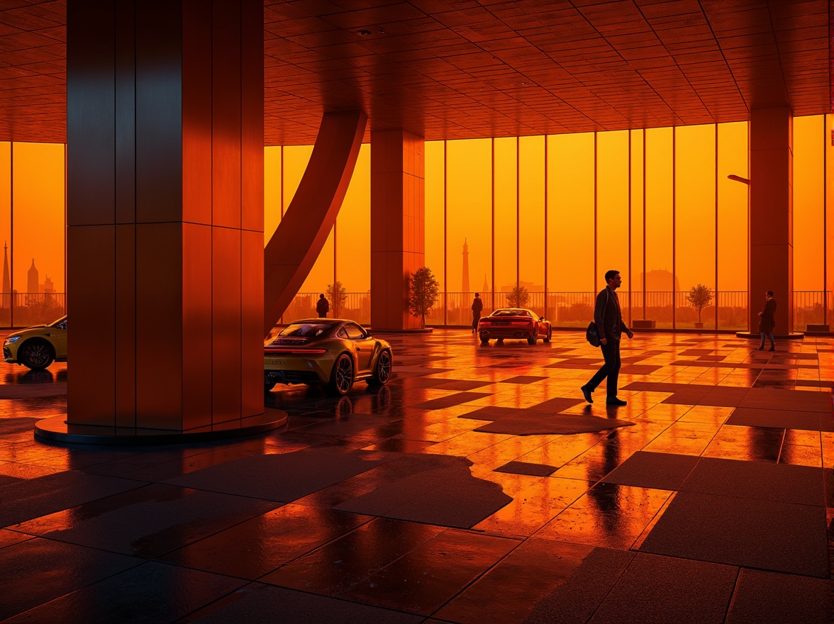 Prompt: Vibrant orange hues, bold accents, high-contrast visual effects, modern minimalist backgrounds, sleek metallic textures, futuristic product designs, neon-lit cityscapes, dramatic shadows, intense focal points, warm atmospheric lighting, 1/1 composition, shallow depth of field, realistic reflections, ambient occlusion.