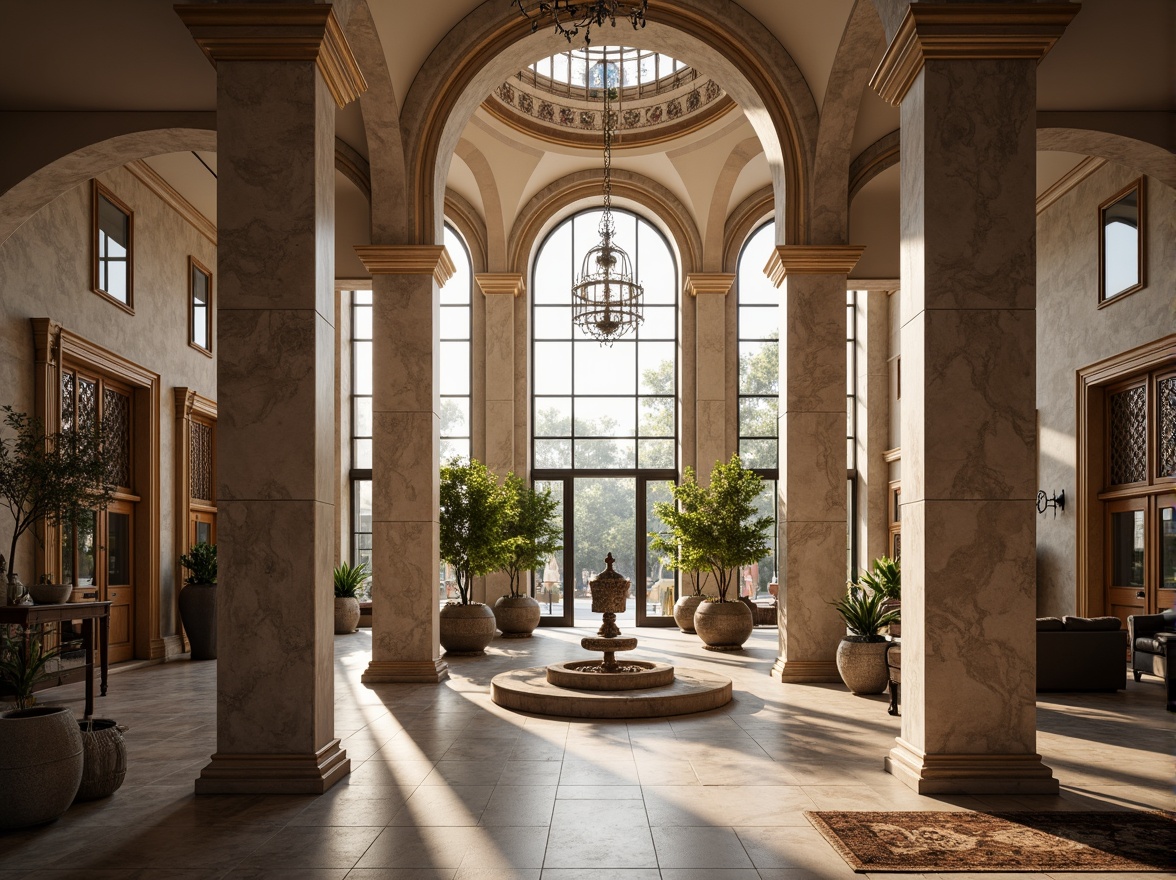 Prompt: Elegant mansion, grand entrance, ornate columns, sweeping arches, modern glass facade, classic stone walls, intricate wooden doors, luxurious marble floors, opulent chandeliers, lavish furnishings, refined color palette, soft warm lighting, shallow depth of field, 3/4 composition, panoramic view, realistic textures, ambient occlusion.