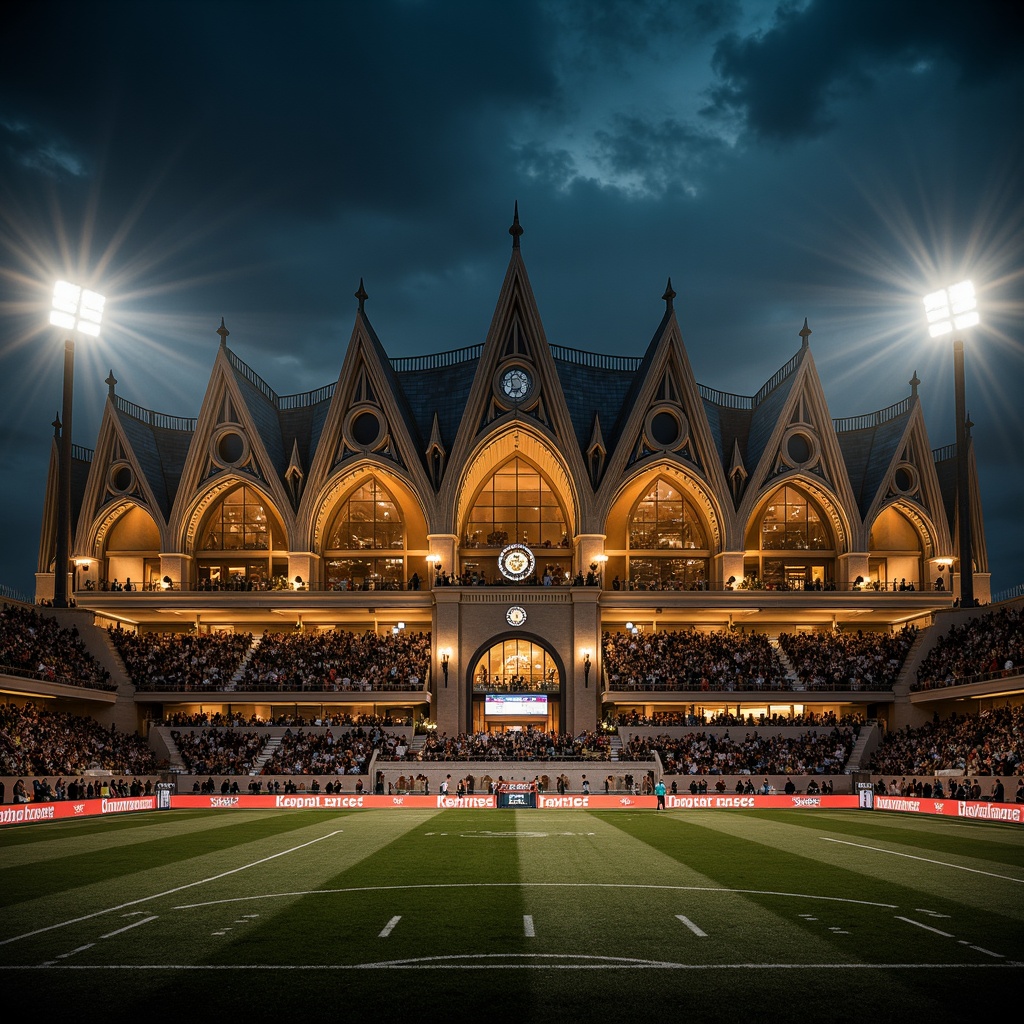 Gothic Style Soccer Stadium Architecture Design Ideas