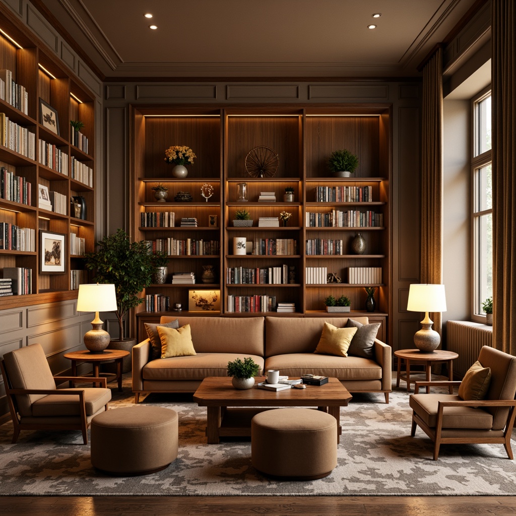 Library Transitional Style Interior Design Ideas