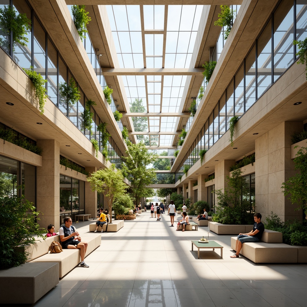 Prompt: Vibrant youth center, open spaces, floor-to-ceiling windows, clerestory roofs, skylights, translucent walls, minimal obstruction, reflective surfaces, polished floors, natural stone accents, wooden beams, modern minimalist architecture, ample greenery, living walls, lush plants, airy atmosphere, soft warm lighting, shallow depth of field, 1/1 composition, panoramic view, realistic textures, ambient occlusion.Please let me know if this meets your expectations!