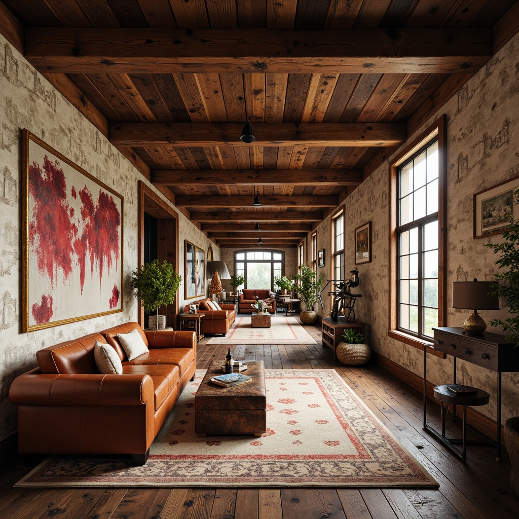 Prompt: Rustic wooden beams, earthy color palette, rich wood tones, natural stone walls, industrial metal equipment, vintage athletic gear, distressed leather furniture, warm bronze accents, bold red highlights, soft cream textures, organic patterns, reclaimed wood floors, large windows, abundant natural light, 1/1 composition, softbox lighting, realistic shadows, ambient occlusion.