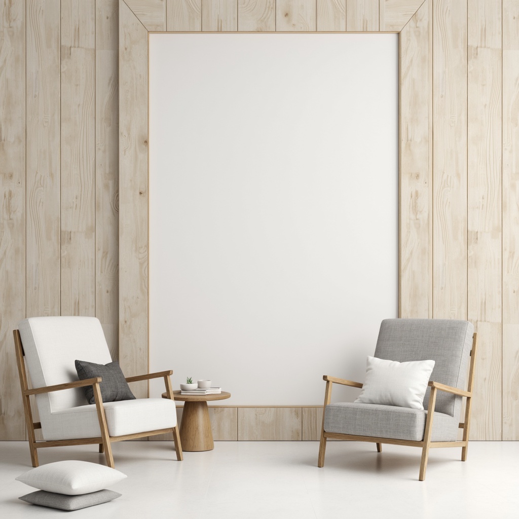 Prompt: Monochromatic background, soft pastel hues, calming whites, creamy neutrals, subtle grays, natural wood textures, sleek metal accents, minimalist decor, empty space, simple shapes, clean lines, ample negative space, warm ambient lighting, shallow depth of field, 1/1 composition, realistic renderings.