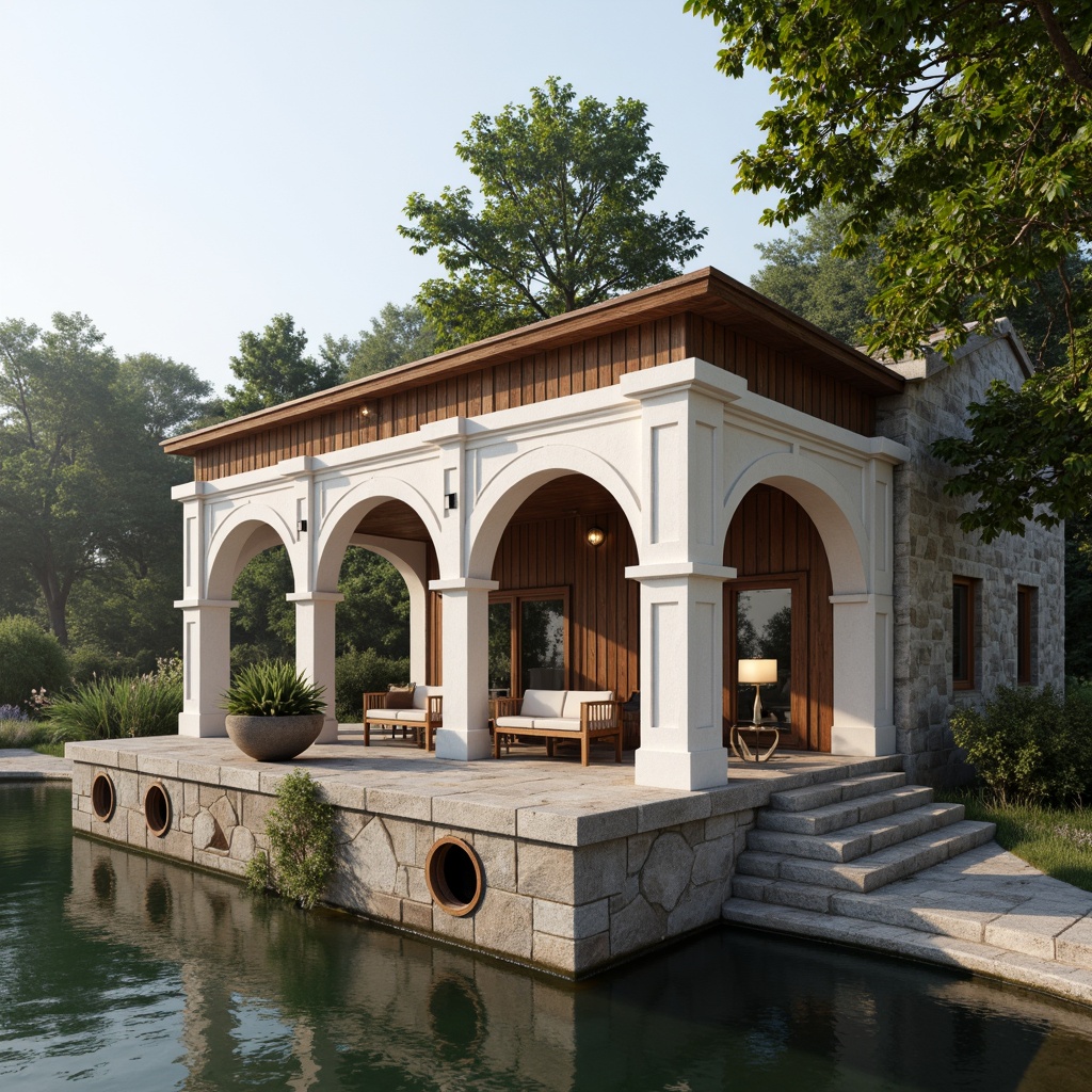 Boathouse Neoclassicism Style Building Design Ideas