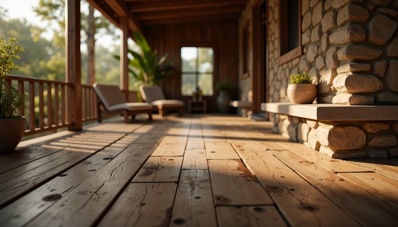 Prompt: Rustic wooden cabin, distressed wood planks, reclaimed barnwood floors, warm earthy tones, natural textures, organic patterns, stone accents, country-style decor, cozy atmosphere, soft warm lighting, shallow depth of field, 3/4 composition, realistic wood grain, ambient occlusion.