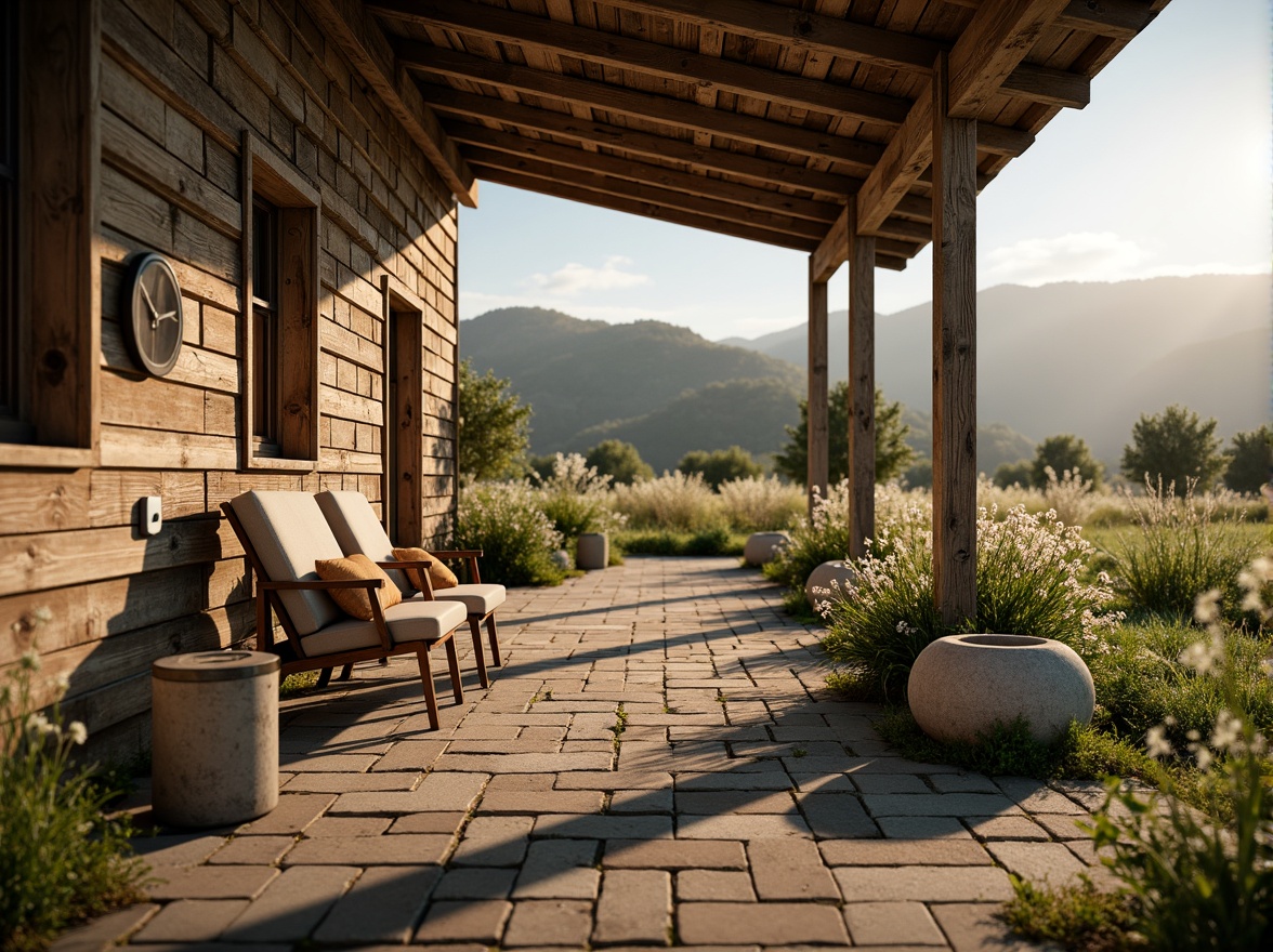 Prompt: Rustic farmhouse, wooden shiplap walls, distressed textures, earthy tones, natural materials, vintage decor, rural landscape, rolling hills, wildflowers, sunny afternoon, warm soft lighting, shallow depth of field, 1/1 composition, realistic wood grain, ambient occlusion.