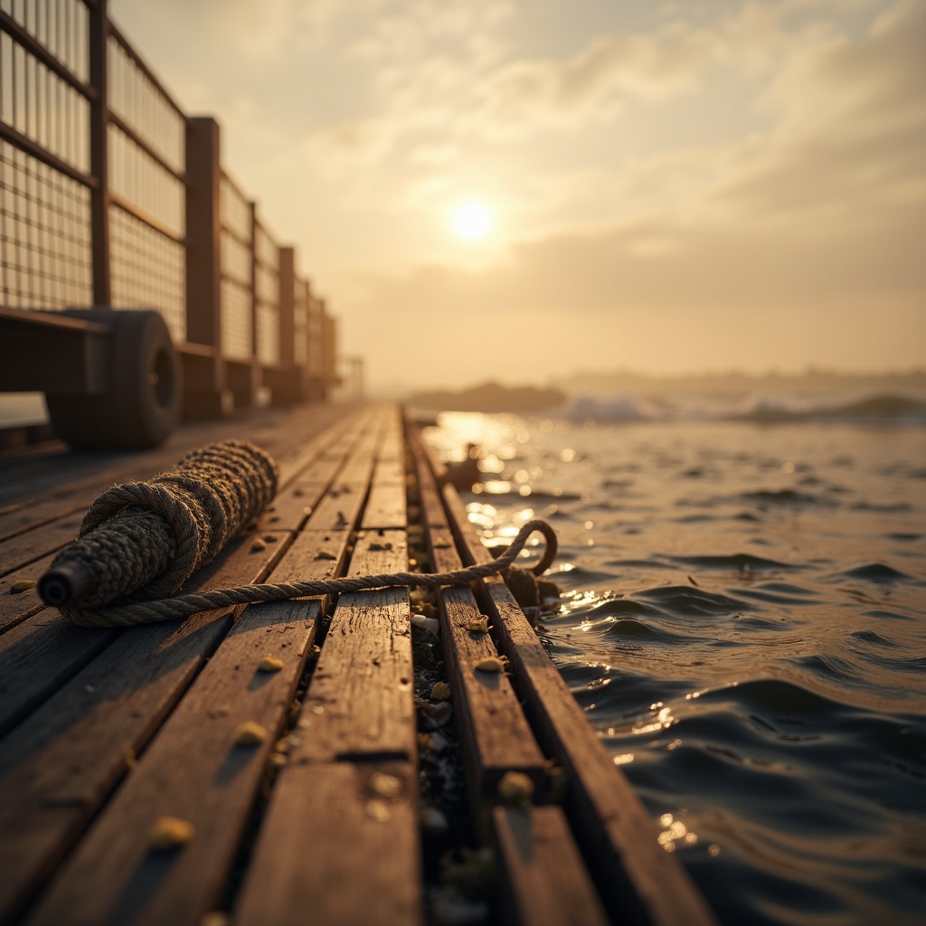 Prompt: Warm softbox lighting, cinematic ambiance, ocean breeze whispers, driftwood accents, nautical rope details, distressed wooden planks, sea salt air, misty mornings, subtle color grading, warm beige tones, gentle wave motions, soft focus backgrounds, 1/1 composition, low-key lighting, realistic lens flares, subtle chromatic aberration.