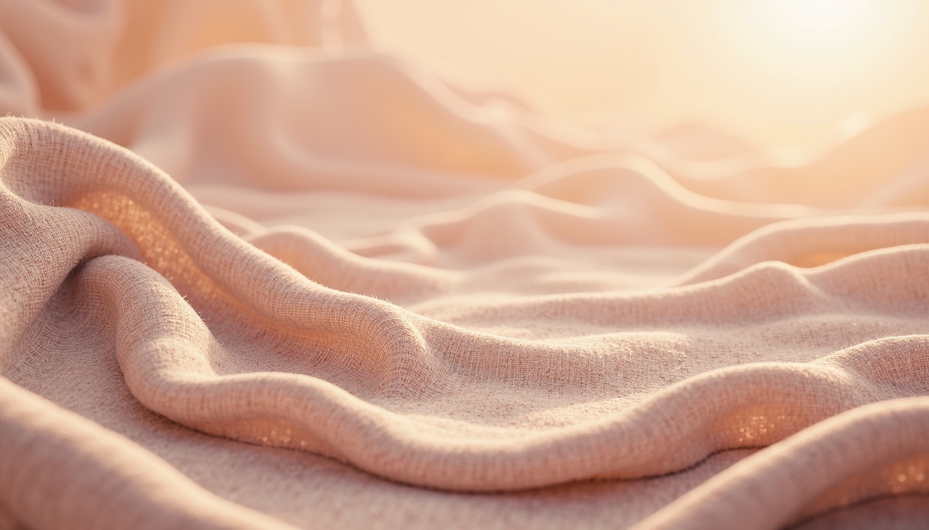 Prompt: Soft peach tones, calming lavender hues, earthy terracotta shades, creamy whites, rich charcoal grays, natural linen textures, subtle gradient effects, warm golden lighting, shallow depth of field, 1/1 composition, realistic renderings, ambient occlusion.