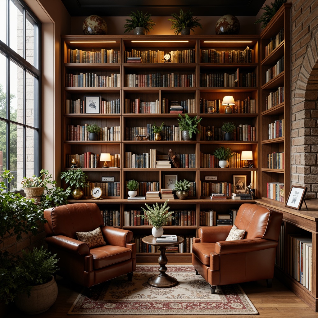 Prompt: Cozy bookstore, warm wooden shelves, vintage book collections, comfortable reading nooks, soft warm lighting, earthy color tones, rich leather armchairs, classic book decor, ornate metal lamps, quiet atmosphere, calm ambiance, natural stone walls, large windows, urban cityscape, morning sunlight, shallow depth of field, 1/2 composition, realistic textures, ambient occlusion.