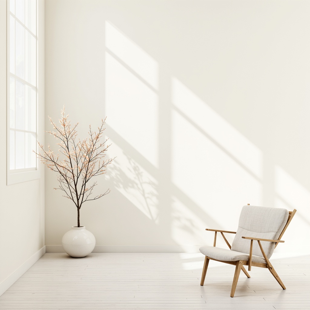 Prompt: Monochromatic background, clean lines, simple shapes, limited color scheme, pastel hues, soft whites, creamy neutrals, bold typography, ample negative space, Scandinavian inspiration, natural textures, subtle gradients, morning light, high contrast, 2/3 composition, cinematic view, realistic renderings.