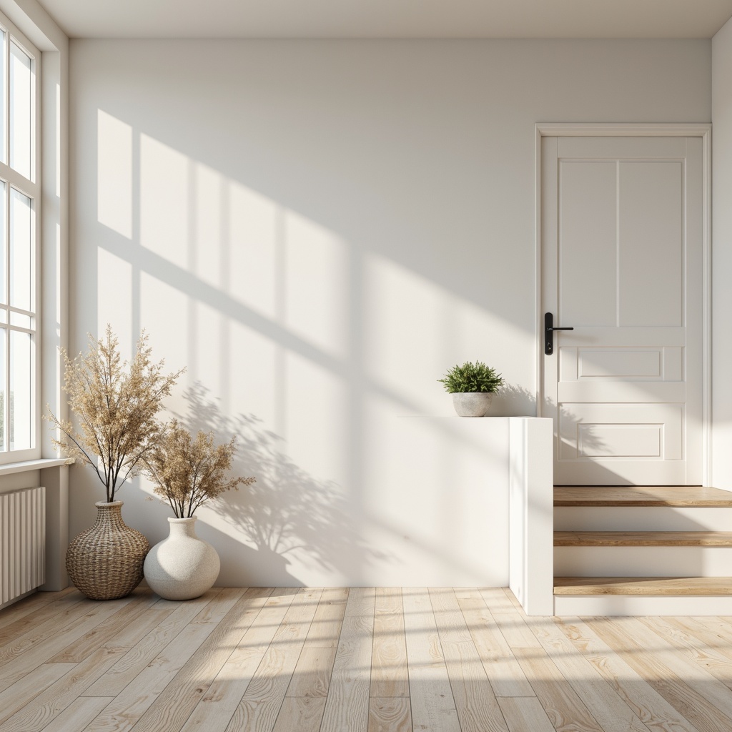 Prompt: Monochromatic interior, soft neutral tones, creamy whites, gentle grays, beige accents, natural textures, wooden floors, minimal ornamentation, clean lines, simplicity emphasis, calm atmosphere, softbox lighting, subtle shadows, 1/1 composition, realistic rendering, ambient occlusion.