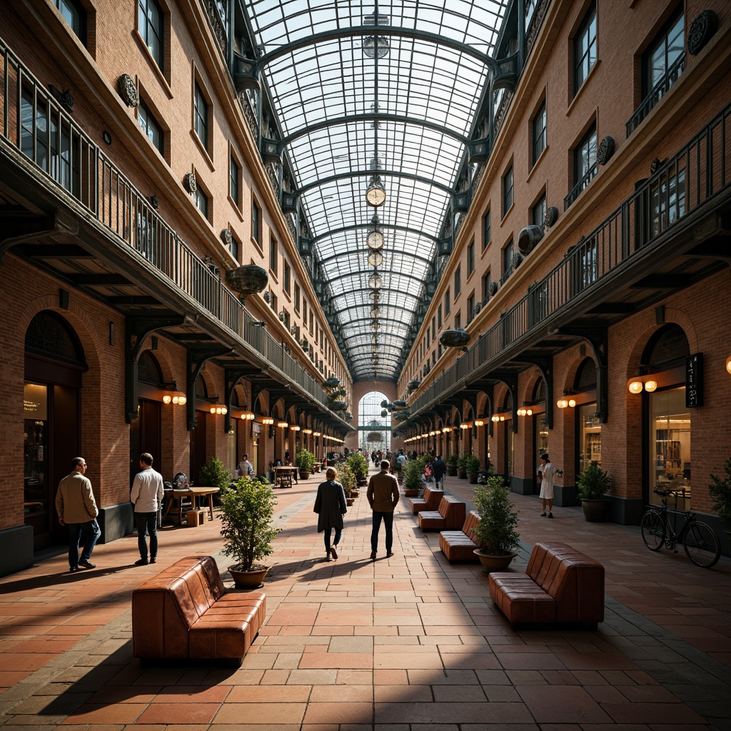 Prompt: Grand train station, traditional Victorian architecture, ornate metal framework, large glass ceilings, rustic wooden benches, vintage luggage carts, classic clock towers, intricate stone carvings, warm terracotta flooring, decorative ceramic tiles, distressed leather armchairs, elegant chandeliers, soft warm lighting, shallow depth of field, 1/1 composition, realistic textures, ambient occlusion.