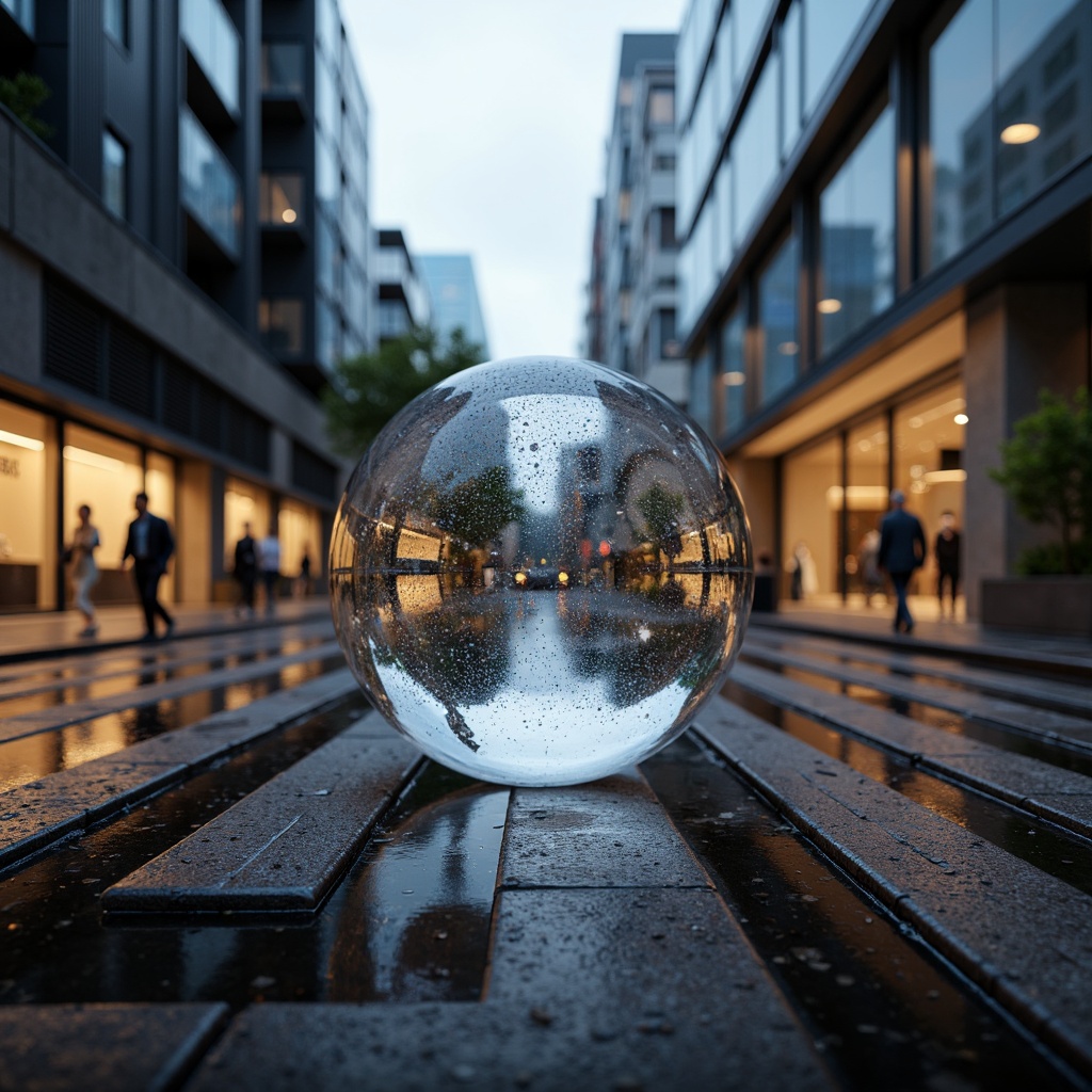 Prompt: Polycarbonate material, transparent surfaces, reflective textures, modern industrial design, sleek lines, futuristic architecture, high-tech gadgets, metallic accents, urban cityscape, rainy day, soft warm lighting, shallow depth of field, 1/1 composition, realistic reflections, ambient occlusion.